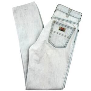 Vintage Big John Carpenter Jeans Made In Japan Super Faded Blue White Denim 24
